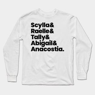 Motherland: Fort Salem Character Names - Black Font Long Sleeve T-Shirt